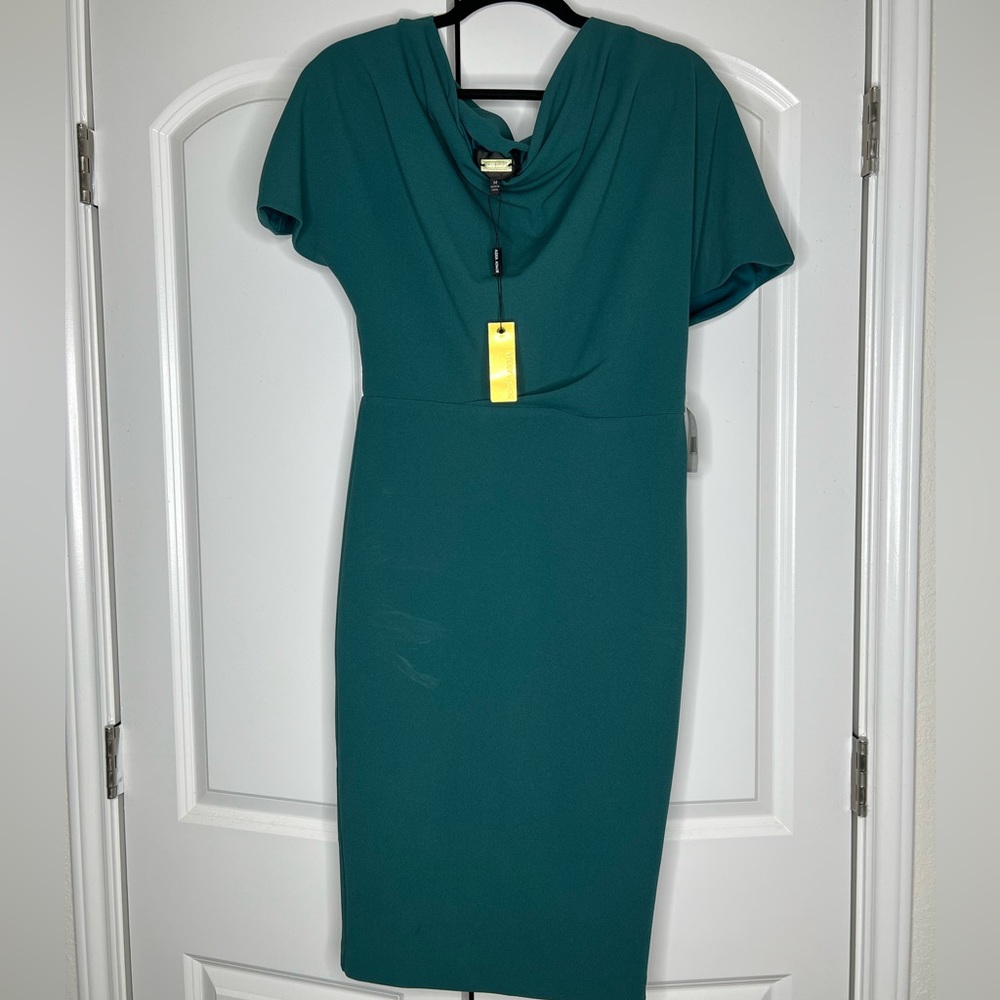 NEW Alexia Admor Green Ruched Top Dress size M